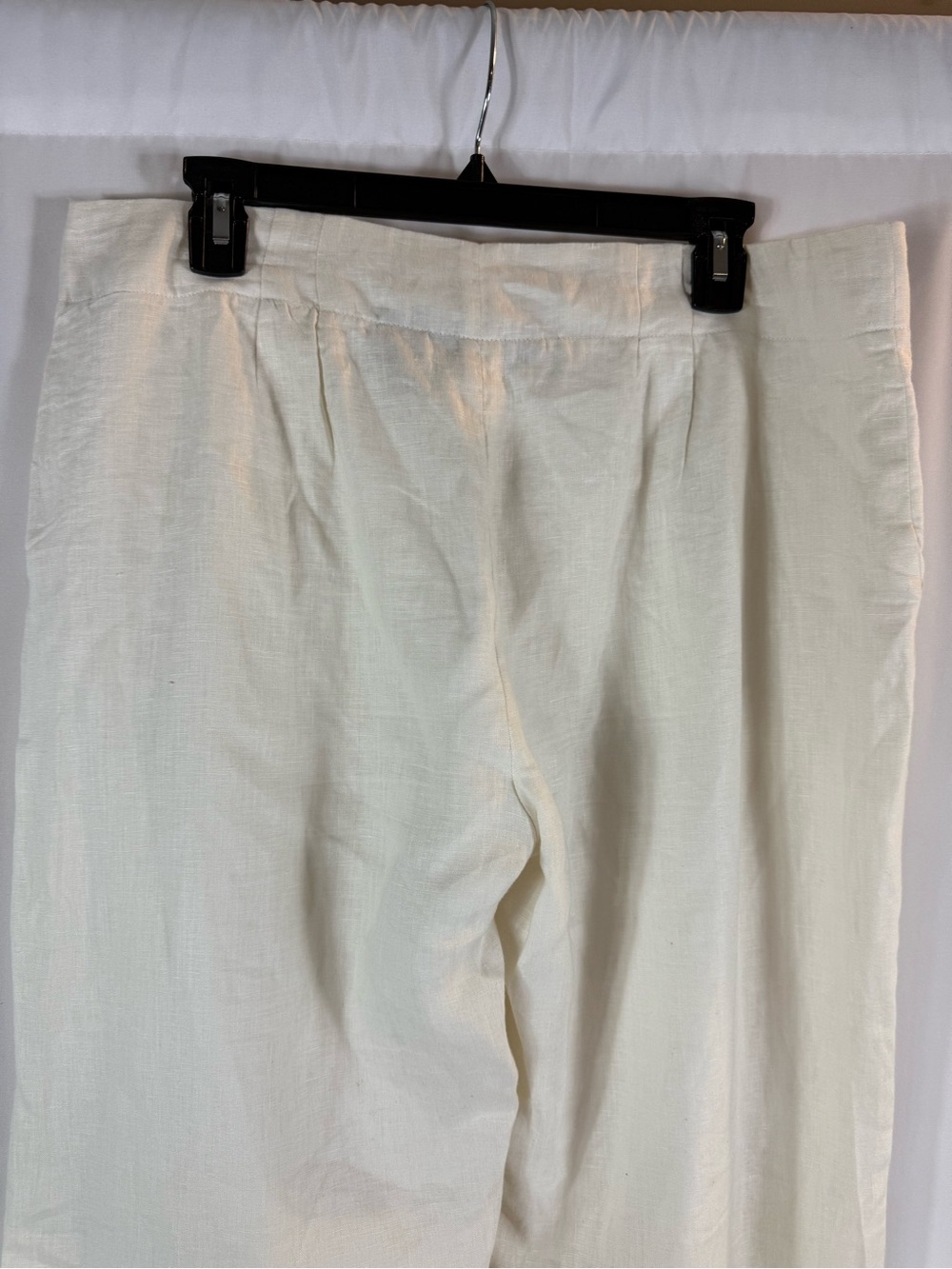 Grace Elements White 100% Linen Wide Leg Pants Size: 12 - Picture 10 of 11